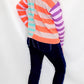 Neon Orange, Mint, & Purple Stripe Sweater