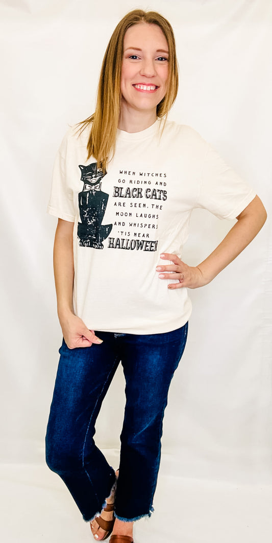 Black Cat Ivory Graphic Tee