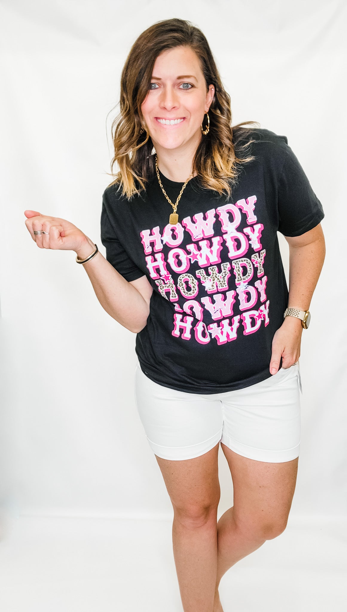 Howdy Howdy Black Graphic Tee