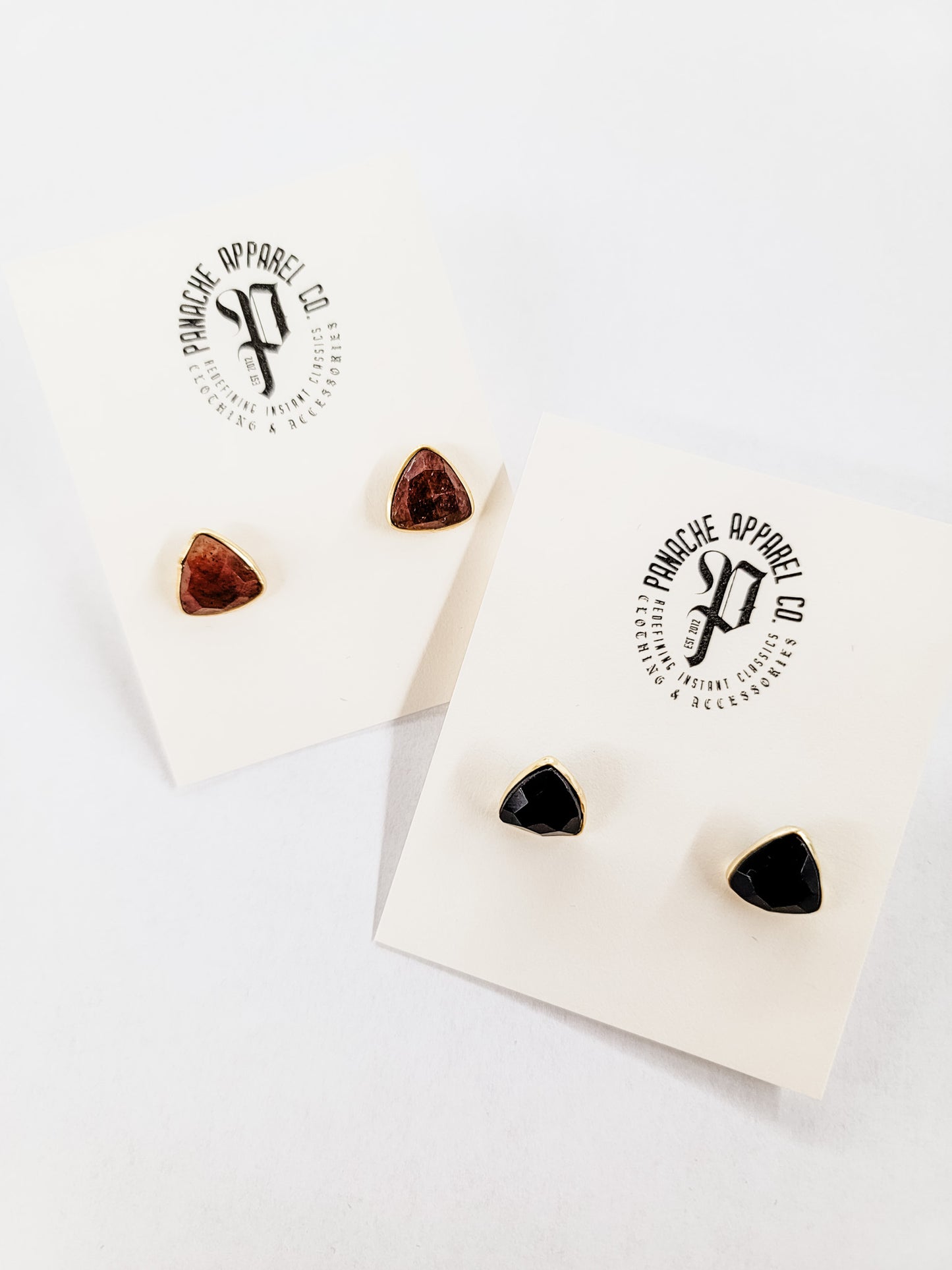 Triangular Stone Studs - Variety