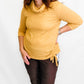 Multiples Honey 3/4 Sleeve Cinched Cowl Neck