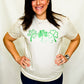 Lucky Three-Leaf Clovers Tan Graphic Tee