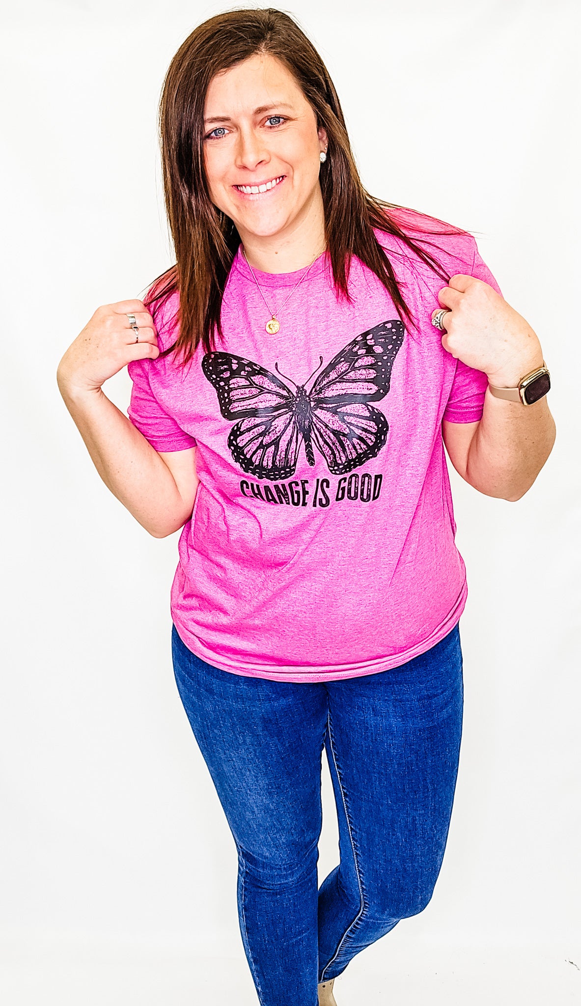 Change is Good Heather Pink Graphic Tee