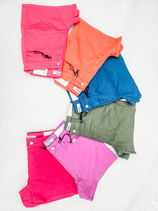 High-Rise Color Jean Shorts - Variety