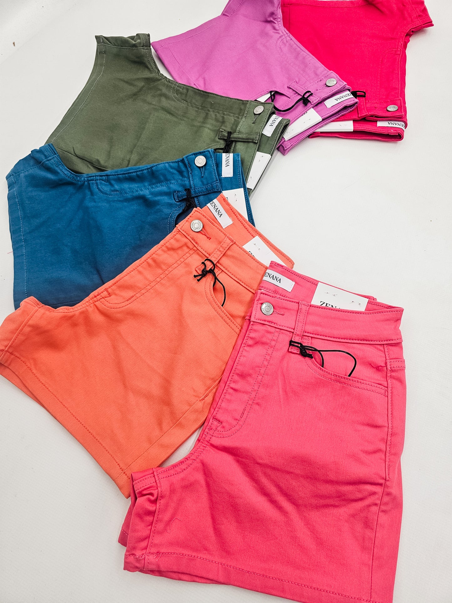 High-Rise Color Jean Shorts - Variety