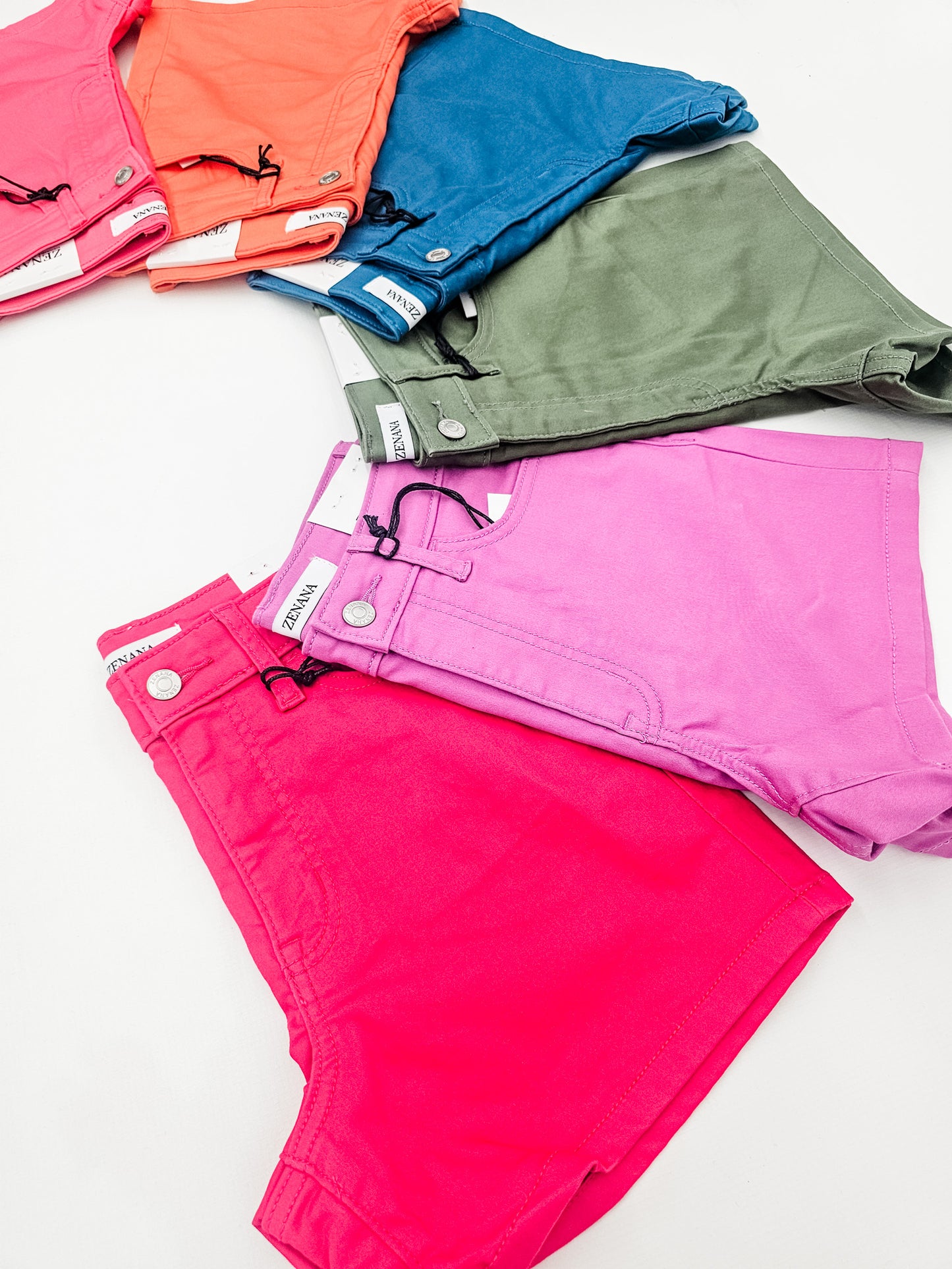 High-Rise Color Jean Shorts - Variety