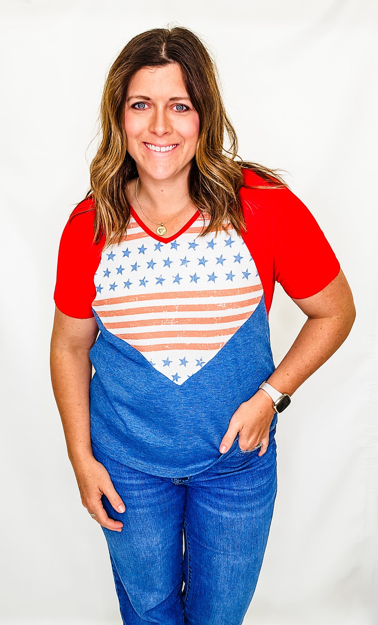 Red, White, & Blue Short Sleeve