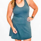 Smoked Spruce Athletic Romper Dress - Ext Size Only