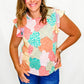 Short Sleeve, Floral Top with Ruffle Sleeves - Variety