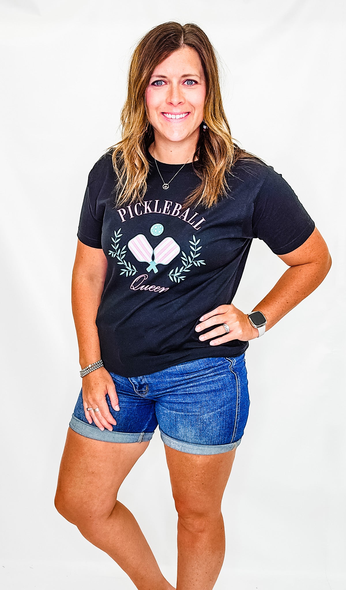 Pickleball Queen Black Graphic Tee