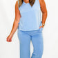 Blue Mineral Washed Cotton Top