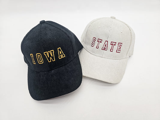 Iowa & State Corded Hats - Variety