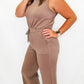 Mocha Sleeveless Jumpsuit