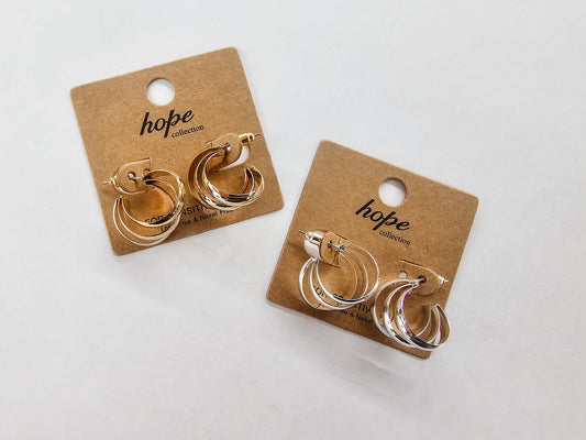 Small Gold or Silver Hoops - Variety