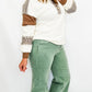 Risen Olive High Rise Wide Leg Jeans - RDP5571