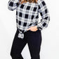 Charlie B Plaid Blouse with Front Knot - Variety