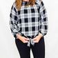 Charlie B Plaid Blouse with Front Knot - Variety