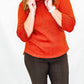 Multiples Cinnamon 3/4 Sleeve Cowl Neck Top