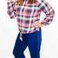 Charlie B Plaid Blouse with Front Knot - Variety