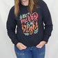 Be Merry & Bright Black Long Sleeve Graphic Tee