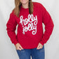 Holly Jolly Cardinal Red Crew Neck