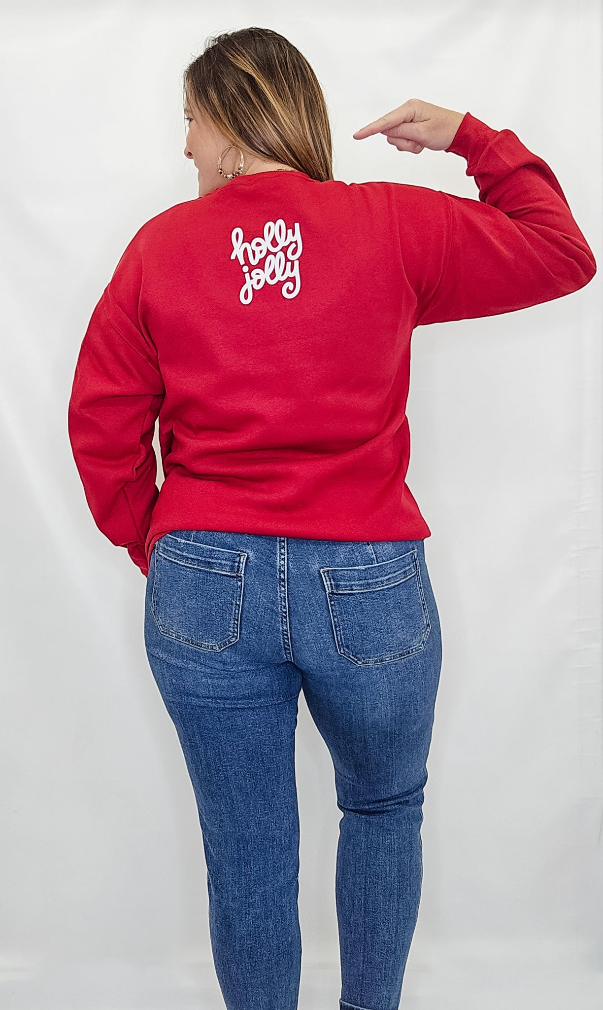 Holly Jolly Cardinal Red Crew Neck