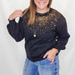 Black Sequined Holiday Sweater