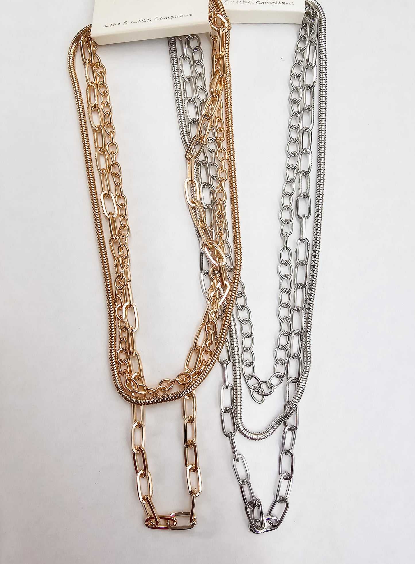 Gold & Silver Short Chain Necklaces - Variety