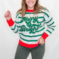 Merry & Bright Ivory & Green Stripe Sweater