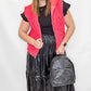 Red, Sherpa Vest