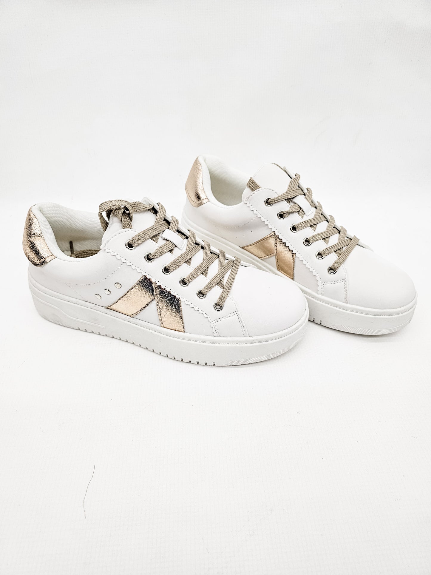 Corkys Gold Crinkle Metallic Tailgate Sneakers