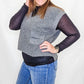 Charlie B Grey Sweater Vest with Frt Pocket