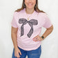 Lace Bow, Pink Graphic Tee