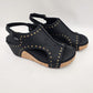 Corkys Black Oil Studs Carley Wedges