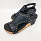 Corkys Black Oil Studs Carley Wedges