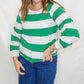 Tribal Green & White Stripe Long Sleeve