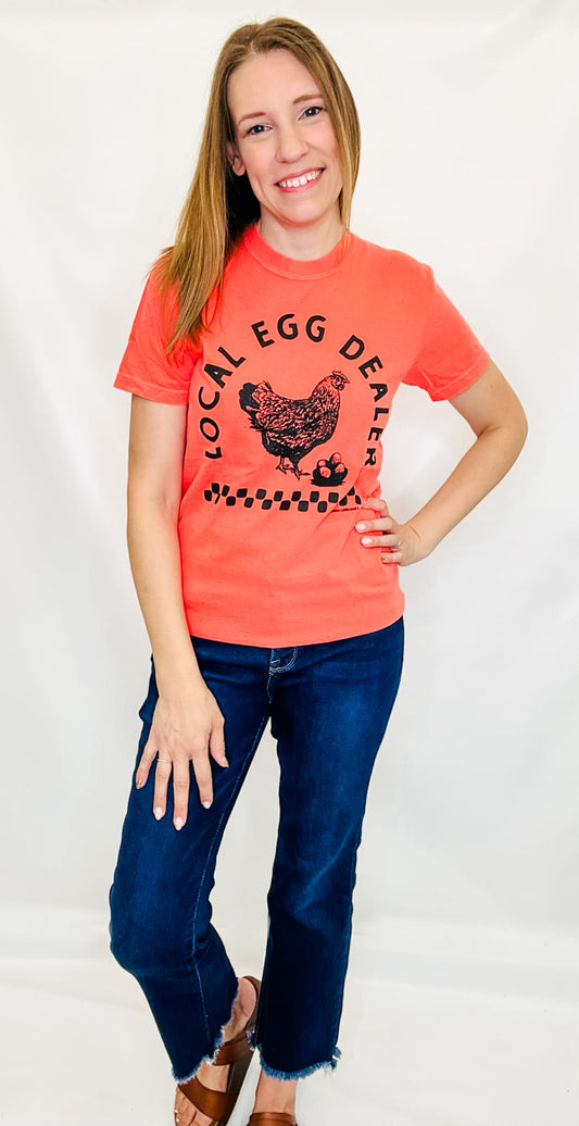 Local Egg Dealer Orange Graphic Tee