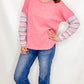 Pink & Stripes Long Sleeve Knit Top