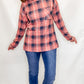 Blue & Pink Plaid Long Sleeve Top