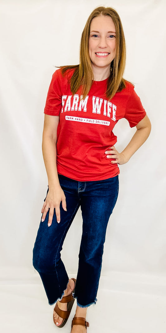 Farm Wife Rust Graphic Tee