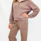 Mocha Scuba Knit Hooded Sweatshirt