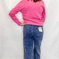 Pink V-Neck Lightweight Sweater