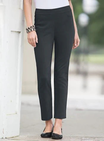 Slim-Sation by Multiples Ankle Pants in Black