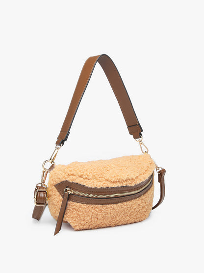 Jen & Co Brookie Sherpa Belt Bag with Vegan Strap