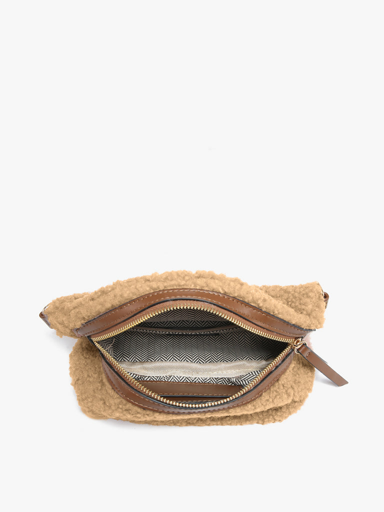 Jen & Co Brookie Sherpa Belt Bag with Vegan Strap