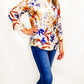 Multiples Ivory & Rust Floral Top