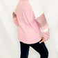 Pink Floral Waffle Knit Long Sleeve