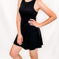 Black Romper Dress with Keyhole Back