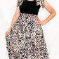 Black & Taupe Animal Print Dress