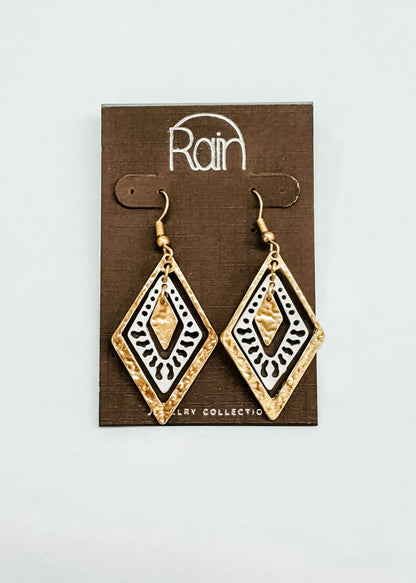 Two-Tone Metal Earrings - Variety